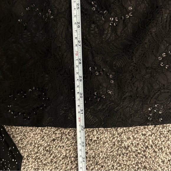 BCBG Maxazria Black Lace and Sequins Strapless dress. Women’s Medium. - Picture 2 of 10